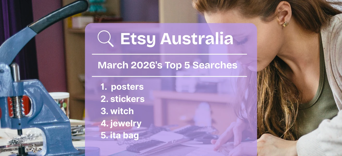Etsy Australia March 2026 search trends tracked by eRank