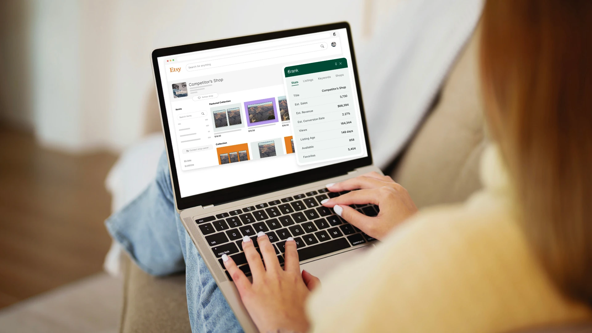eRank Chrome Extension: Find Etsy Keywords, Trends, and Competitor Sales